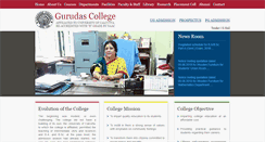 Desktop Screenshot of gurudascollege.edu.in