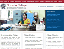 Tablet Screenshot of gurudascollege.edu.in